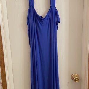Blue open shoulder dress size xl